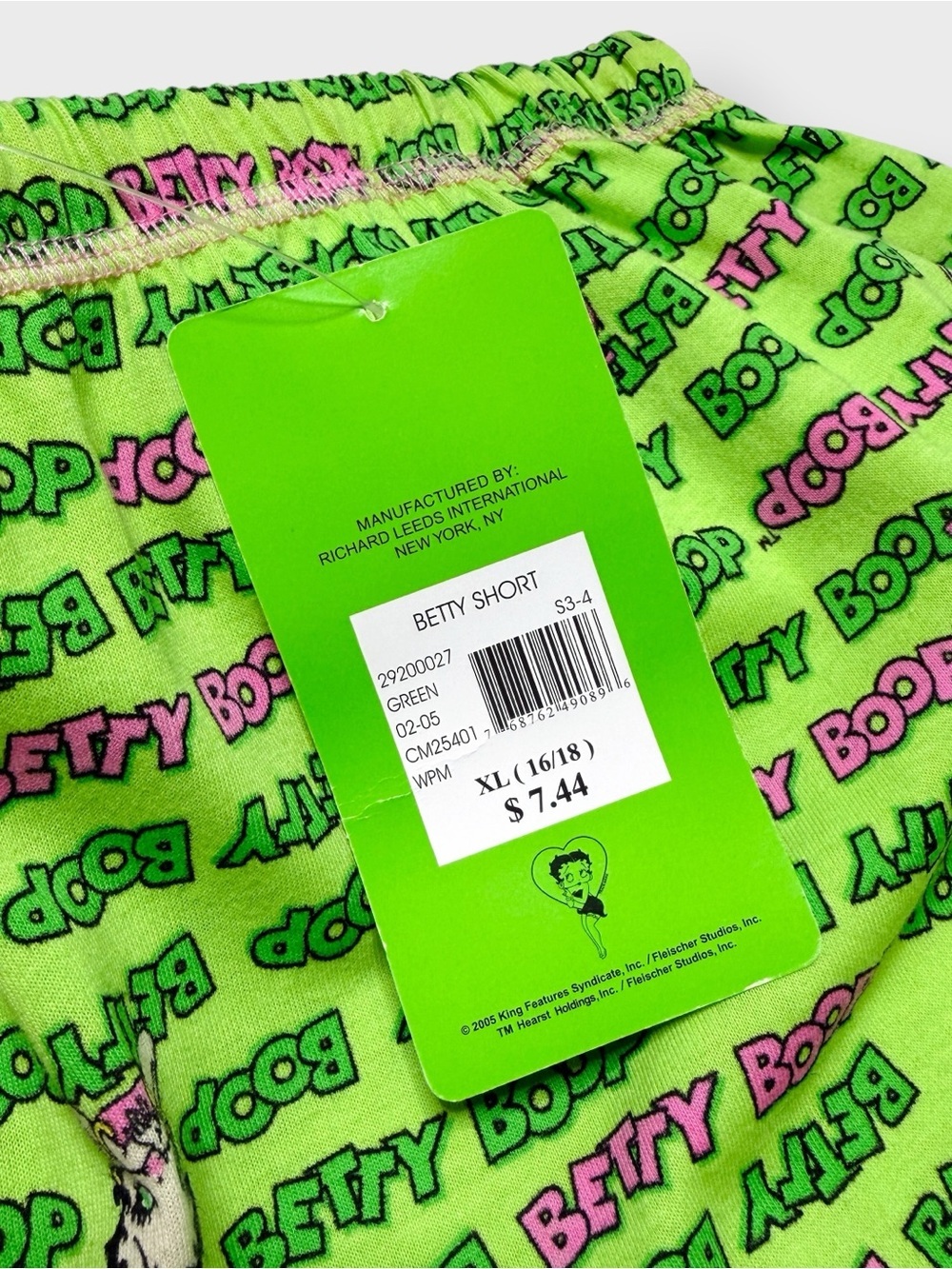 Vintage NWT Y2K AOP Betty Boop Lounge Boxer Shorts, Elastic Waist 2005 Cartoon - Picture 4 of 6